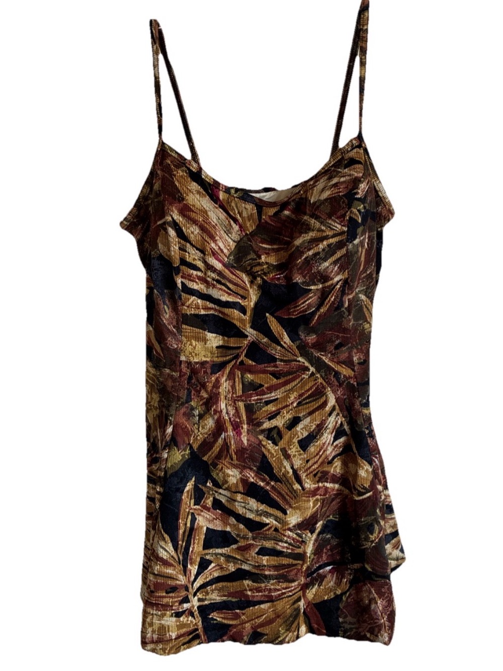 SUIT YOURSELF-Gold EARTH TONES BATHING Swimsuit 1-Piece Sz 14 Made In Canada